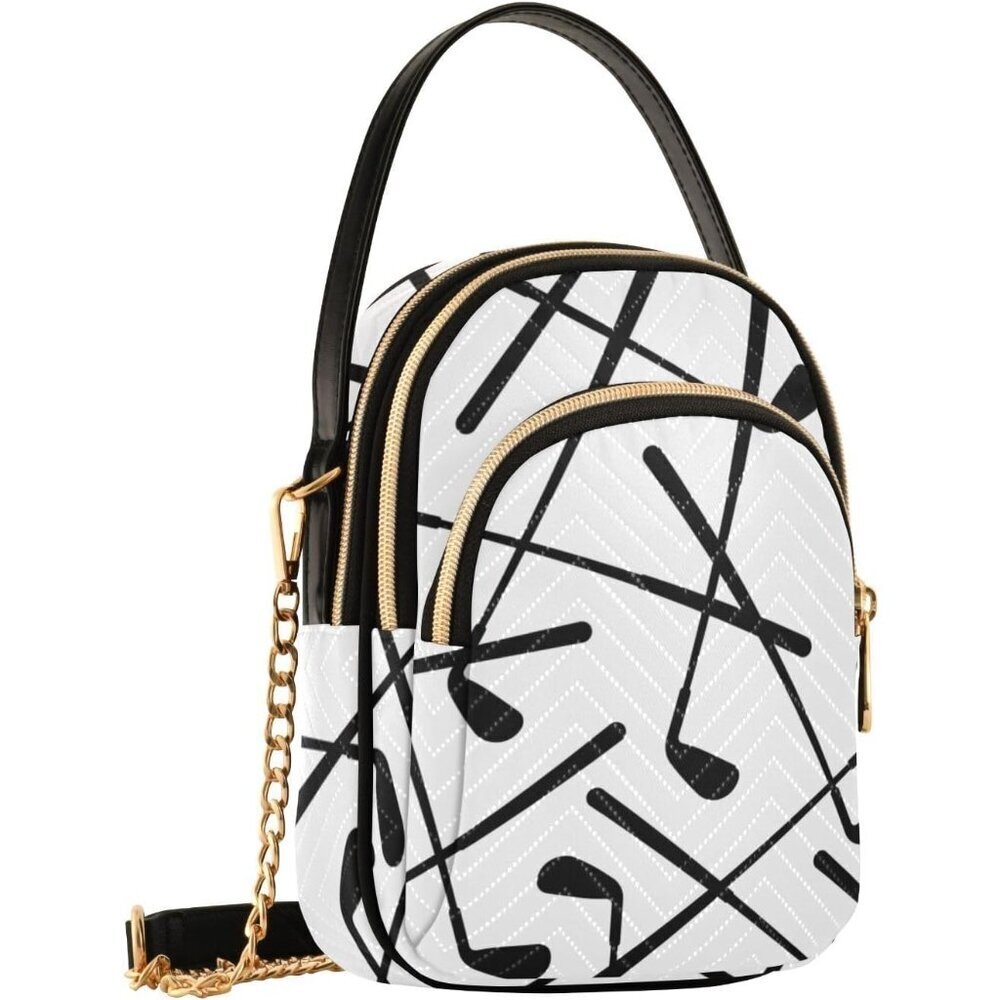 Women Golf Crossbody Bag Polyester Removable Chain Compact Purse Wallet - Picture 7 of 7